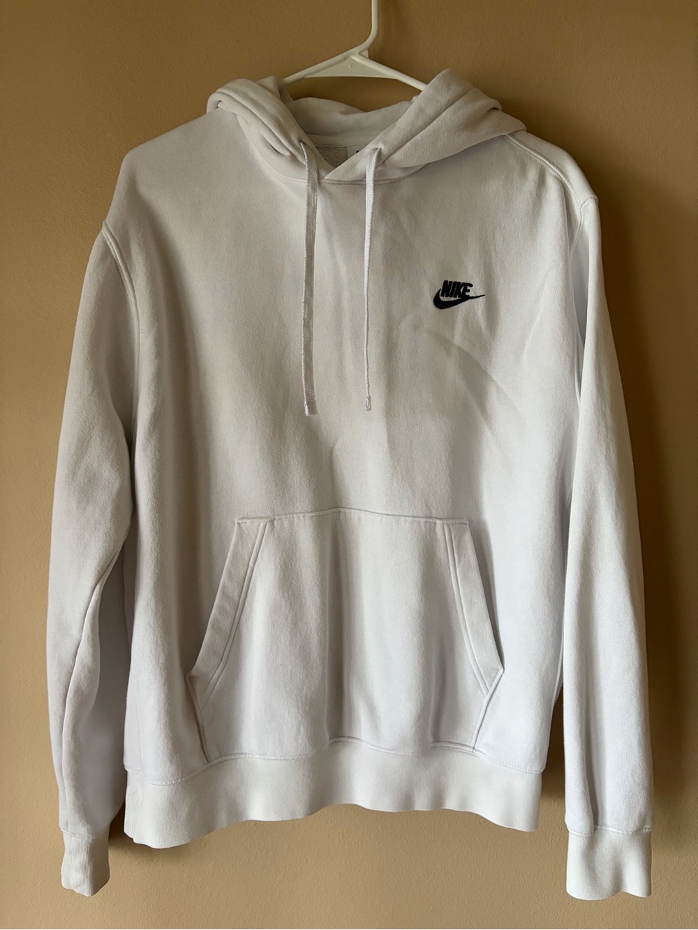 Nike White Hoodie with Black Logo